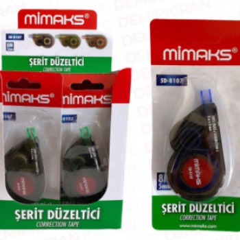 MİMAKS SD-8107 SERİT DÜZELTİCİ 8MX5MM 12Lİ TİPEX DAKSİL MİMAKS SD-8107 SERİT DÜZELTİCİ 8MX5MM 12Lİ TİPEX DAKSİL