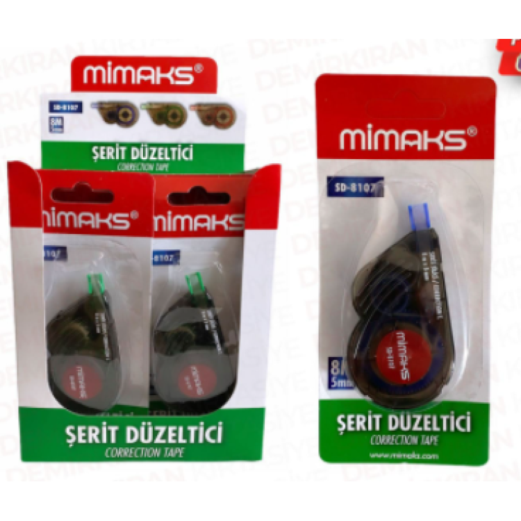 MİMAKS SD-8107 SERİT DÜZELTİCİ 8MX5MM 12Lİ TİPEX DAKSİL