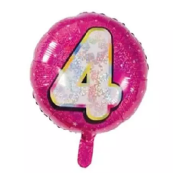 4 Yaş Rakam Pembe Folyo Balon 4 Yaş Rakam Pembe Folyo Balon