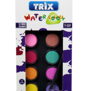 TRİX 12RENK SULU BOYA K.KUTULU TRİX 12RENK SULU BOYA K.KUTULU