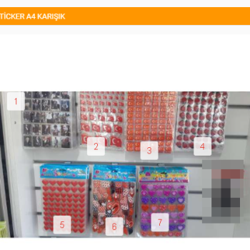 STİCKER A4 KARIŞIK STİCKER A4 KARIŞIK