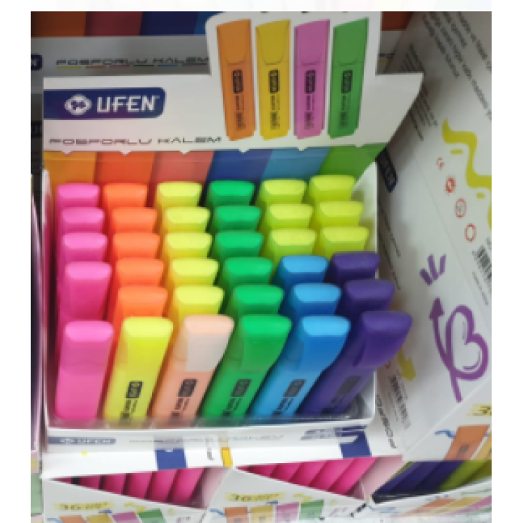 UFEN FOSFORLU İŞARET KALEMİ 36LI NEON