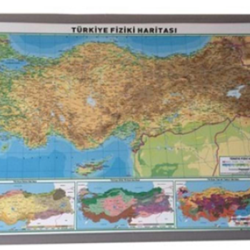 70x100 Türkiye Siyasi-fiziki Çift Taraflı Harita 70x100 Türkiye Siyasi-fiziki Çift Taraflı Harita