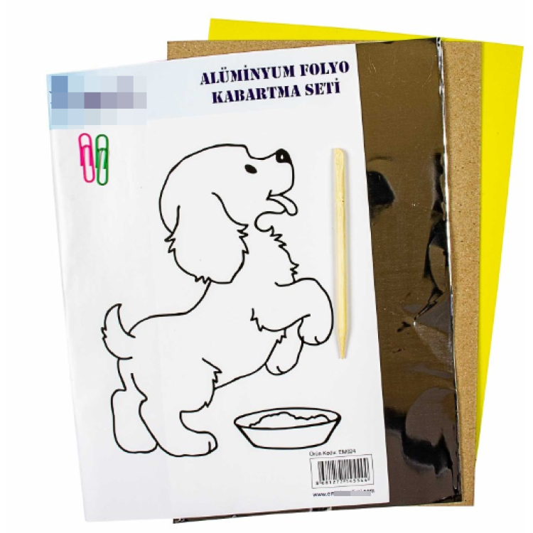 Folyo Kabartma Seti Alüminyum 20x30 (1FOLYO-1EVA-1KARTON-1KALEM-1 RESİM)