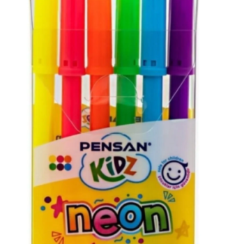 PENSAN 6 RENK NEON KESİK UÇ İŞARETLEME KALEMİ 24LÜ PENSAN 6 RENK NEON KESİK UÇ İŞARETLEME KALEMİ 24LÜ