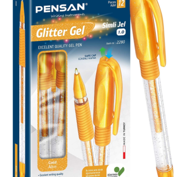 PENSAN PE02228JKAL  GLİTTER SİMLİ JEL KALEM (BOX12) ALTIN PENSAN PE02228JKAL  GLİTTER SİMLİ JEL KALEM (BOX12) ALTIN