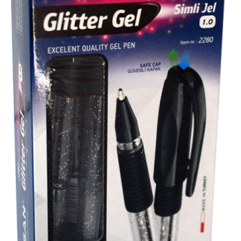 PENSAN PE02228JKSI GLİTTER SİMLİ JEL KALEM (BOX12) SİYAH PENSAN PE02228JKSI GLİTTER SİMLİ JEL KALEM (BOX12) SİYAH