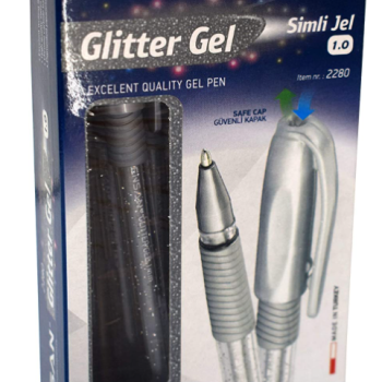 PENSAN PE02228JKGU GLİTTER SİMLİ JEL KALEM (BOX12) GÜMÜŞ PENSAN PE02228JKGU GLİTTER SİMLİ JEL KALEM (BOX12) GÜMÜŞ