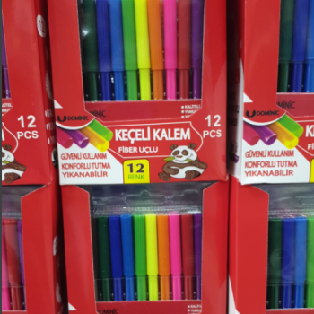 DOMİNİC 12RENK KEÇELİ KALEM (BOX12)