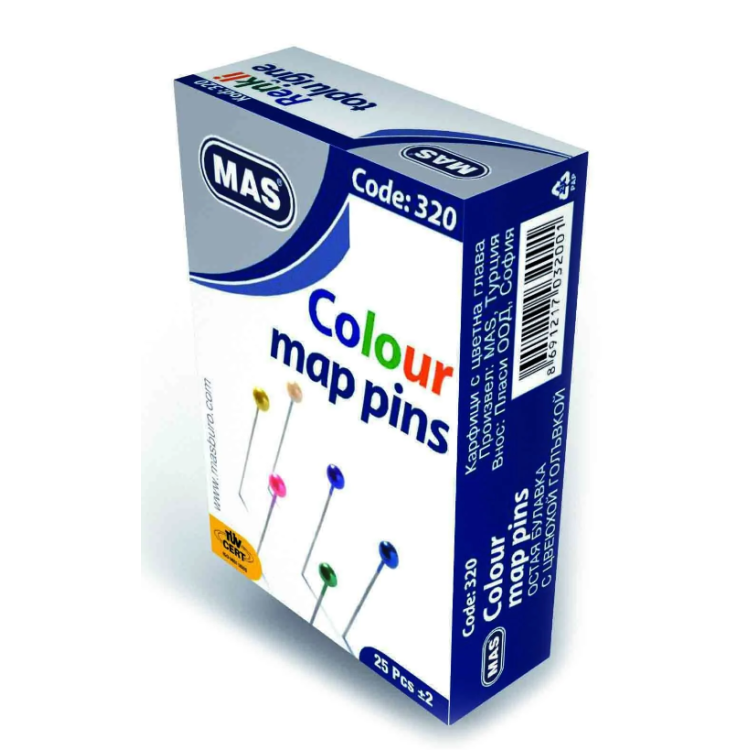 MAS RENKLİ TOPLU İĞNE 36 LI