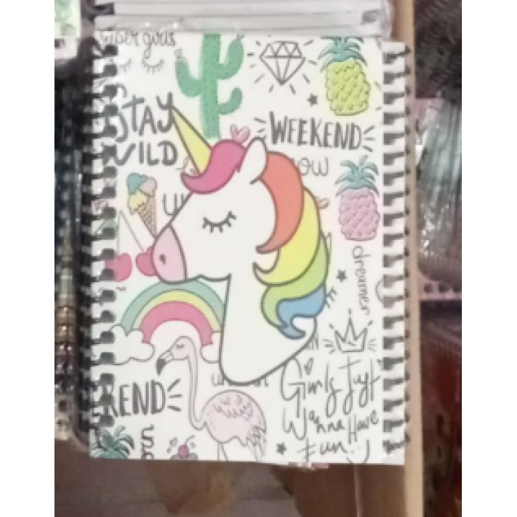 NOT DEFTERİ SPİRALLİ A6 50YP 12li UNİCORN B01