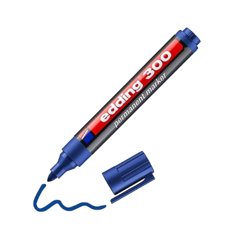 EDDİNG 300 YUVARLAK UÇ KALEM MAVİ 10LU KOLİ KALEMİ