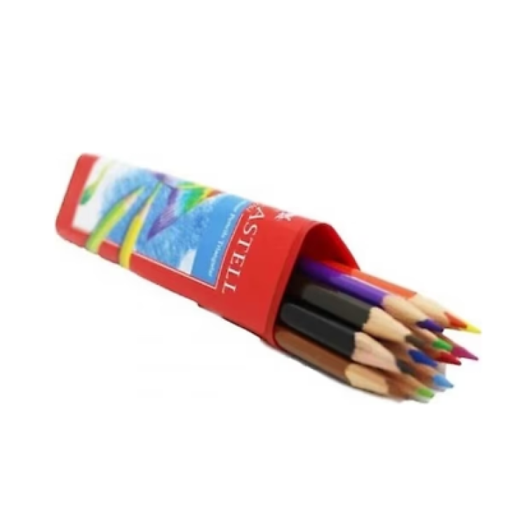 FABER KURU BOYA KALEMİ ÜÇGEN PLS TÜP TAMBOY 12 RENK