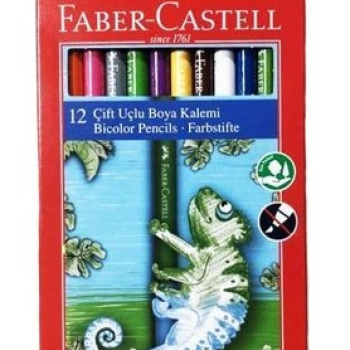 Faber-Castell Bicolor Çift Uçlu Boya Kalemi 12'li 24 Renk 5171000003 Faber-Castell Bicolor Çift Uçlu Boya Kalemi 12'li 24 Renk 5171000003