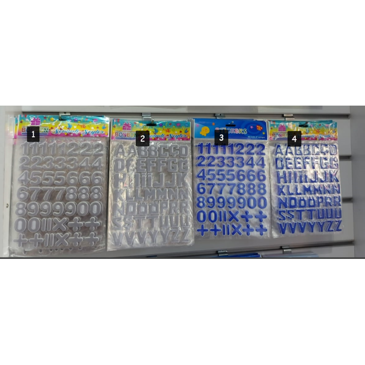A4 STİCKER RAKAM VE HARFLER