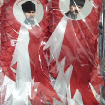 ATATÜRK ATAM İZİNDEYİZ YAKA KOKART 25Lİ *23nisan