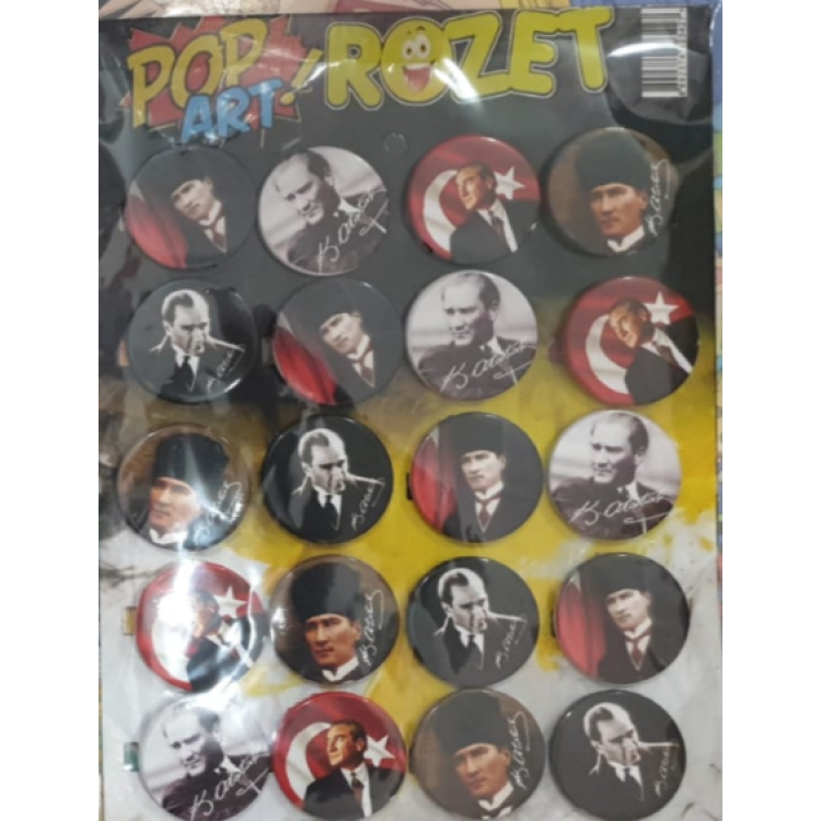 Rozet Karışık Atatürk Modeli *20