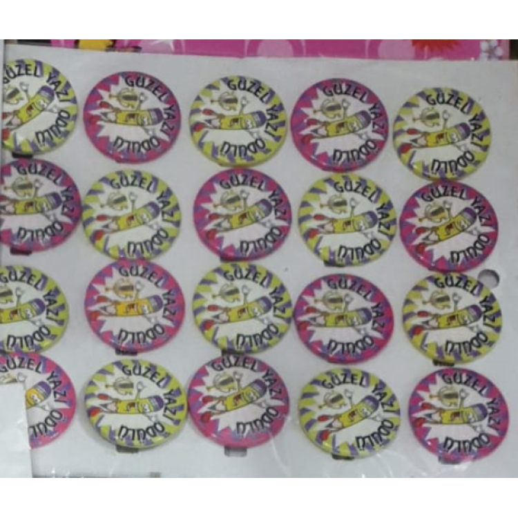 MOTİVASYON ROZETLERİ 20Lİ güzel yazı ödülü