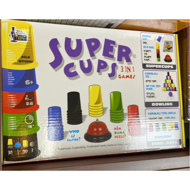 SUPERCUPS RENKLİ BARDAKLAR 3 OYUN Bİ ARADA
