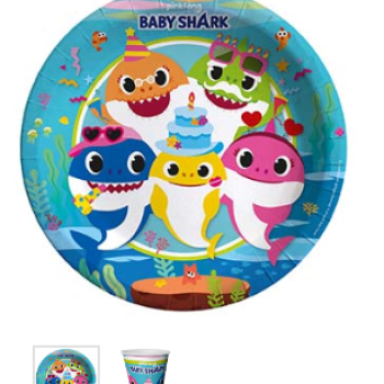 Tabak-Bardak Lisanslı Baby Shark 8'li Tabak-Bardak Lisanslı Baby Shark 8'li