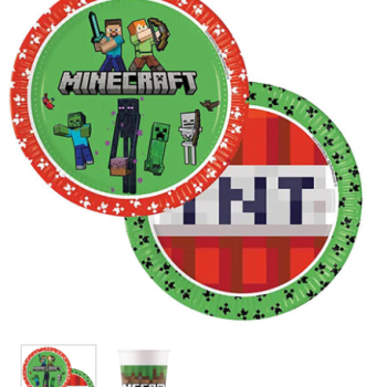 Tabak-Bardak Lisanslı Mınecraft 8'li Tabak-Bardak Lisanslı Mınecraft 8'li