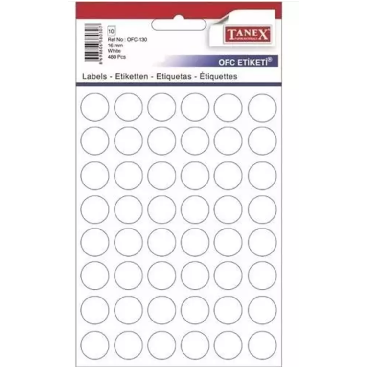TANEX OFC BEYAZ ETİKET 10LU