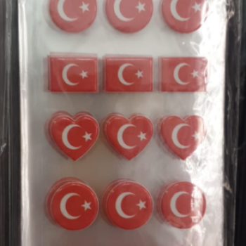 STİCKER KÜÇÜK BAYRAK 20Lİ *23nisan