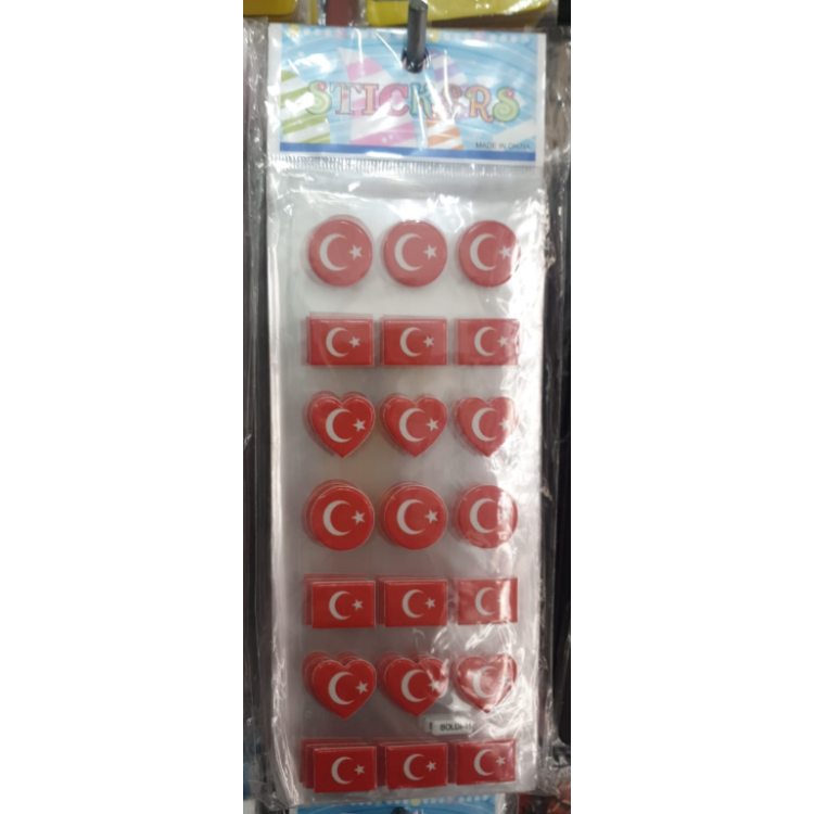 STİCKER KÜÇÜK BAYRAK 20Lİ *K