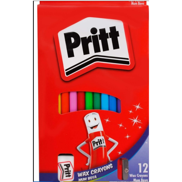 PRİTT SİLİNEBİLİR PASTEL BOYA 12 RENK MUM BOYA