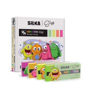 SİLKA MONSTER SİLGİ 4 RENK 20 Lİ SİLKA MONSTER SİLGİ 4 RENK 20 Lİ