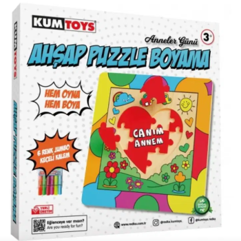 KUMTOYS AHŞAP PUZZLE BOYAMA KUMTOYS AHŞAP PUZZLE BOYAMA