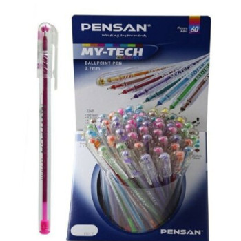 PENSAN MY-TECH COLORED TÜKENMEZ KALEM 0.7MM 60LI STAND PENSAN MY-TECH COLORED TÜKENMEZ KALEM 0.7MM 60LI STAND