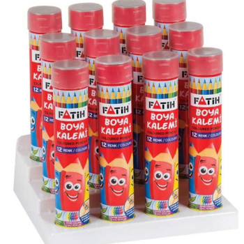 FATİH METAL TÜP 12renk TAMBOY KURU BOYA KALEMİ (BOX12) FATİH METAL TÜP 12renk TAMBOY KURU BOYA KALEMİ (BOX12)
