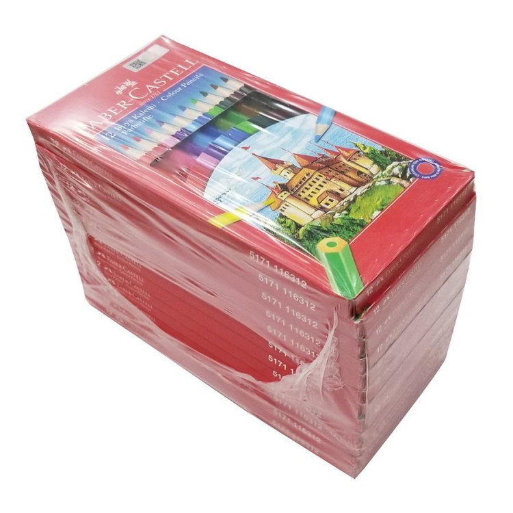 Faber 5171116312 Kuru Boya 12 Renk - Tam Boy (BOX12)