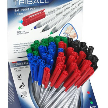 PENSAN 1003 TRiBALL TÜKENMEZ KALEM MAVİ-SİYAH-KIRMIZI-YEŞİL STAND (BOX60) PENSAN 1003 TRiBALL TÜKENMEZ KALEM MAVİ-SİYAH-KIRMIZI-YEŞİL STAND (BOX60)