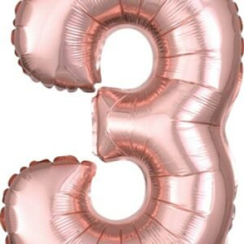 34″ Bronze Rakam Folyo Balon -3- 34″ Bronze Rakam Folyo Balon -3-