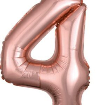 34″ Bronze Rakam Folyo Balon -4- 34″ Bronze Rakam Folyo Balon -4-