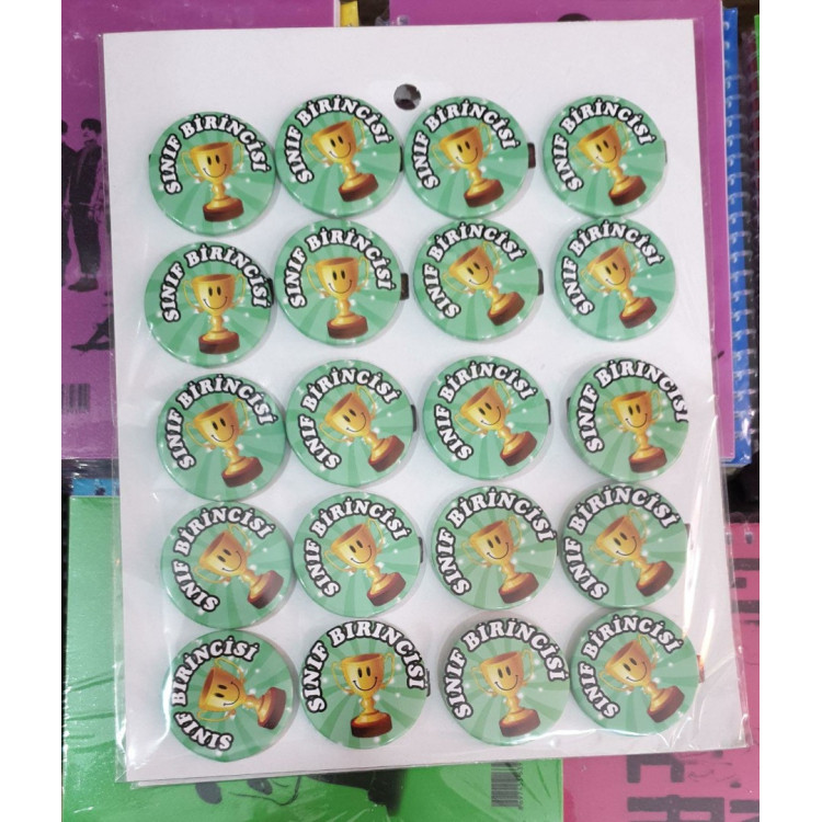 Sınıf Birincisi Rozeti 20li