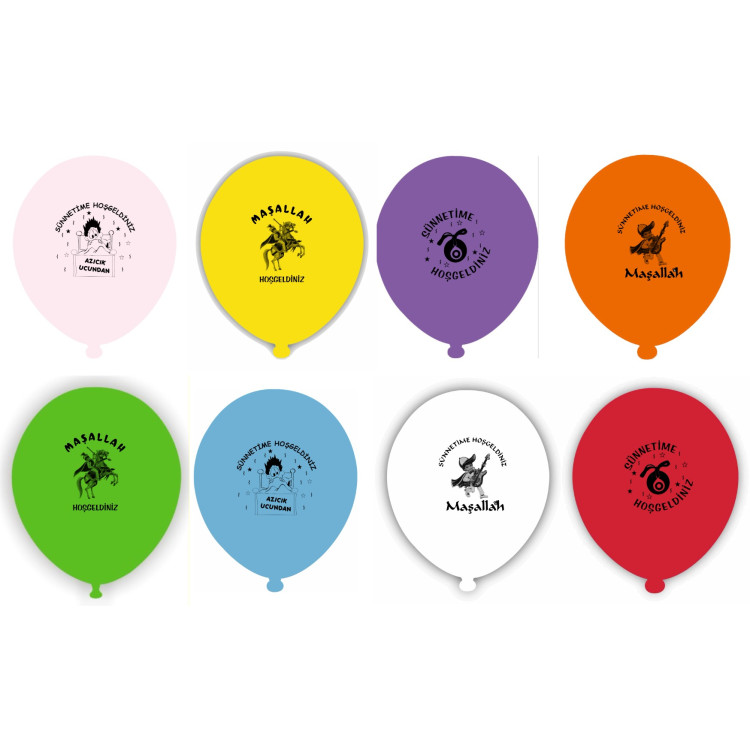 Hazır Baskı Balon (1+1) Sünnet Maşallah