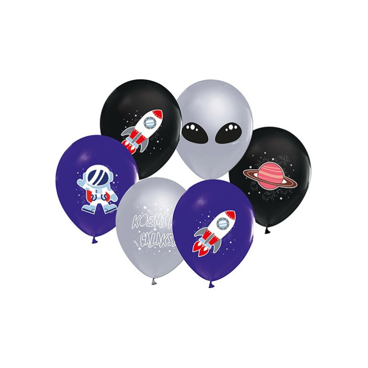 Hazır Baskı Balon (4+1) Kozmik Galaksi 50'li