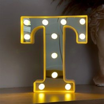 3D Işıklı Led Harf Dekoratif Aydınlatma Büyük Boy T (Gm-4187) 3D Işıklı Led Harf Dekoratif Aydınlatma Büyük Boy T (Gm-4187)