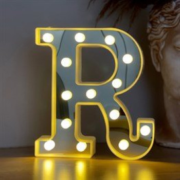 3D Işıklı Led Harf Dekoratif Aydınlatma Büyük Boy R (Gm-4185) 3D Işıklı Led Harf Dekoratif Aydınlatma Büyük Boy R (Gm-4185)