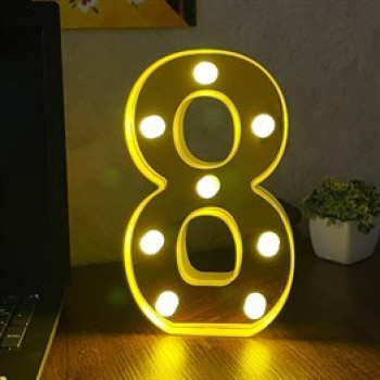 3D Işıklı Led Sayı Dekoratif Aydınlatma Büyük Boy 8 (Gm-5043) 3D Işıklı Led Sayı Dekoratif Aydınlatma Büyük Boy 8 (Gm-5043)