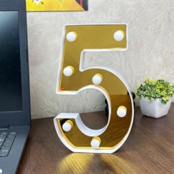 3D Işıklı Led Sayı Dekoratif Aydınlatma Büyük Boy 5 (Gm-5040) 3D Işıklı Led Sayı Dekoratif Aydınlatma Büyük Boy 5 (Gm-5040)