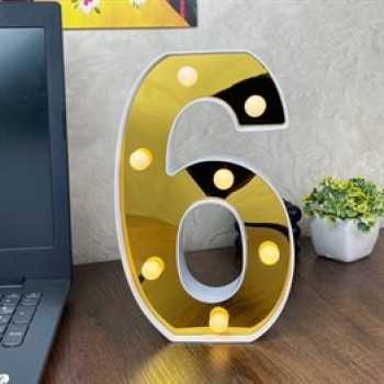 3D Işıklı Led Sayı Dekoratif Aydınlatma Büyük Boy 6 (Gm-5041) 3D Işıklı Led Sayı Dekoratif Aydınlatma Büyük Boy 6 (Gm-5041)