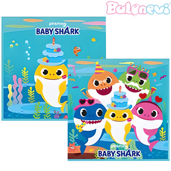 Peçete Lisanslı Baby Shark 16'lı Peçete Lisanslı Baby Shark 16'lı