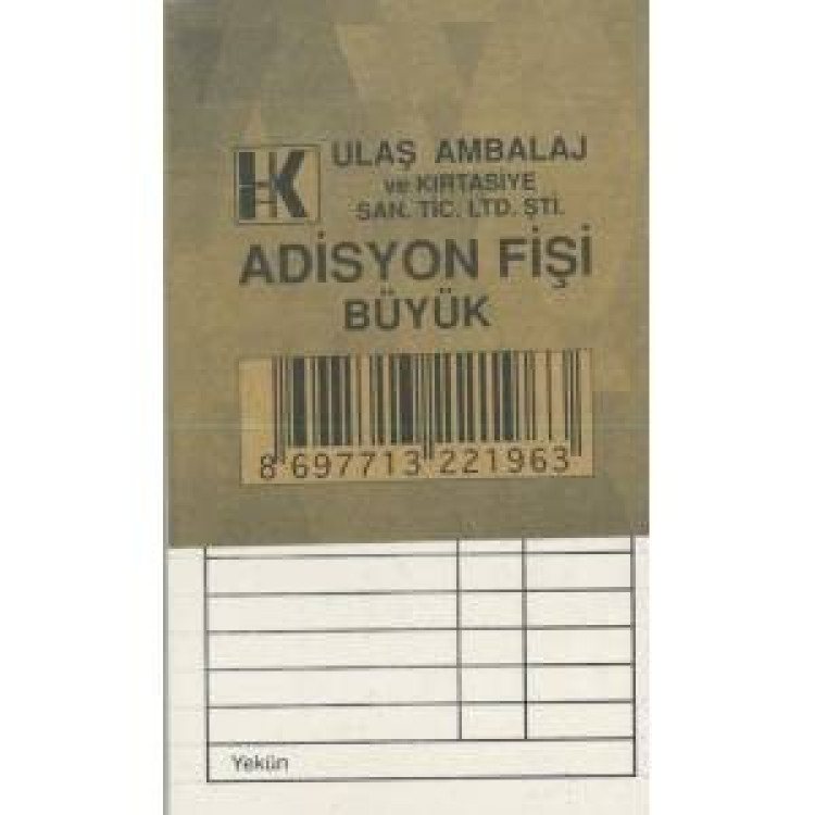 ADİSYON FİŞİ BÜYÜK *36