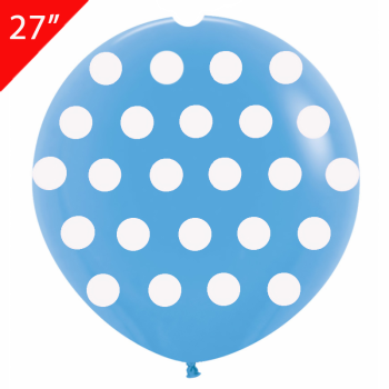 Hazır Baskılı Balon 27" Mavi Puantiye Jumbo Hazır Baskılı Balon 27" Mavi Puantiye Jumbo