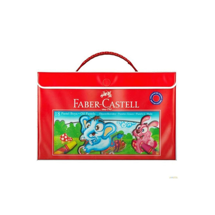FABER PLASTİK ÇANTALI PASTEL BOYA 18 RENK