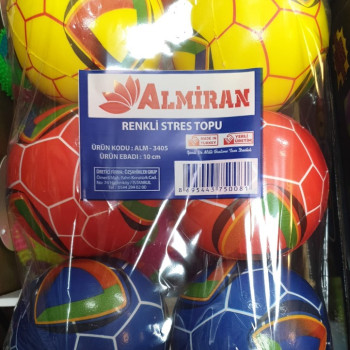 ALM-3405 STRES TOPU 10CM FUTBOL 6LI
